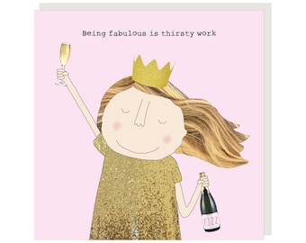 Funny Birthday Card for Her | Thirsty