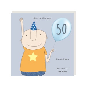 50th Birthday Card Boy 50 the man