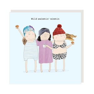 Cartão de aniversário Swimmin Wimmin para ela