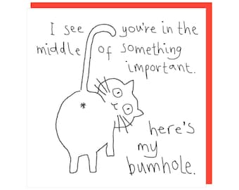 Bumhole Birthday Card