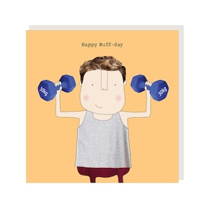carte d'anniversaire de jour de buff | Carte d'anniversaire pour lui