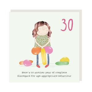 30th Birthday Card girl disregard