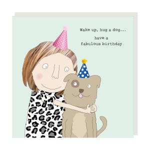 Hug A Dog Geburtstagskarte | Lustige Geburtstagskarte | Karte zum Geburtstag für Sie