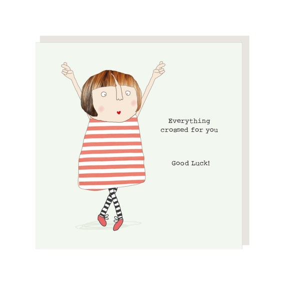 Everything Crossed Good Luck Card - Etsy