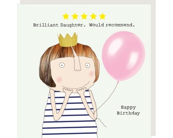 Five Star Daughter Greetings Card