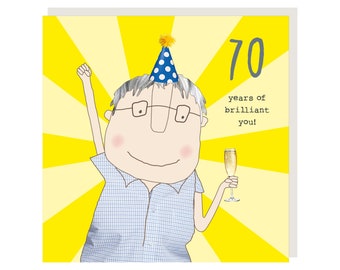 70th Birthday Card | Boy 70 Brilliant