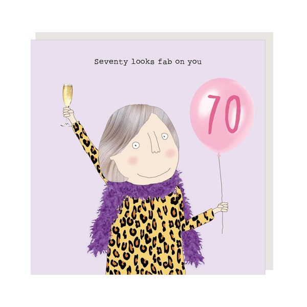 70th Birthday Card | Girl 70 Fab