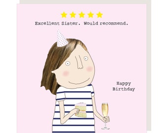 Five Star Sister Birthday Card