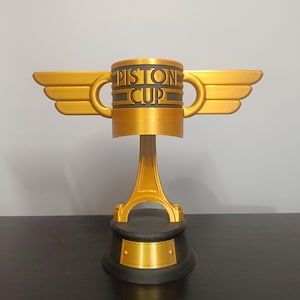 Trofeo Piston Cup personalizzato - Replica di Saetta McQueen Cars - Regalo di compleanno Pixar e decorazione per bambini