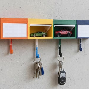 Mini portachiavi da parete per garage | Organizzatore di chiavi per amanti delle auto | Stampa 3D