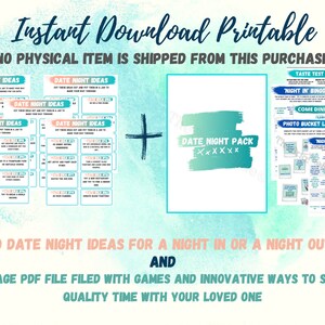 Date Night Bundle - The Ultimate Date Night Pack and 100 Date Night Ideas - Instant Download