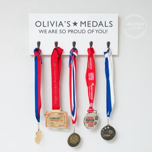 Personalised Medal Holder Display Handcrafted Solid Wood