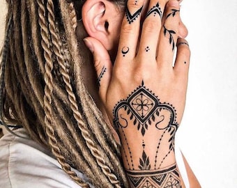 Bunch of 3 Fresh Jagua cones for Black temporary tattoos.