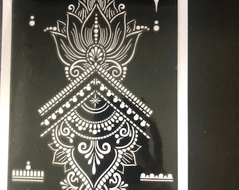 Henna tattoos reusable stencils