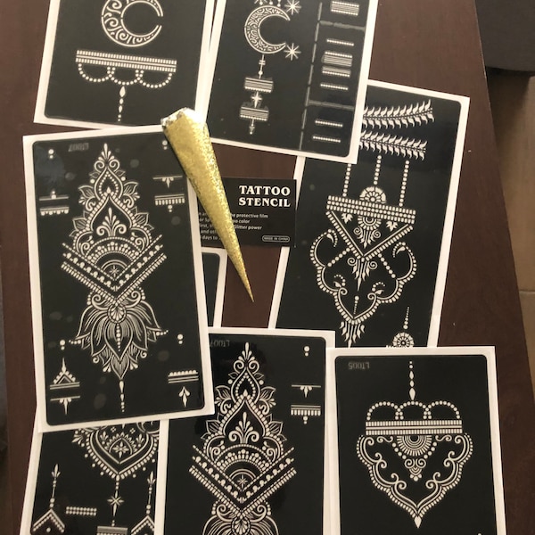 Henna Stencil Etsy