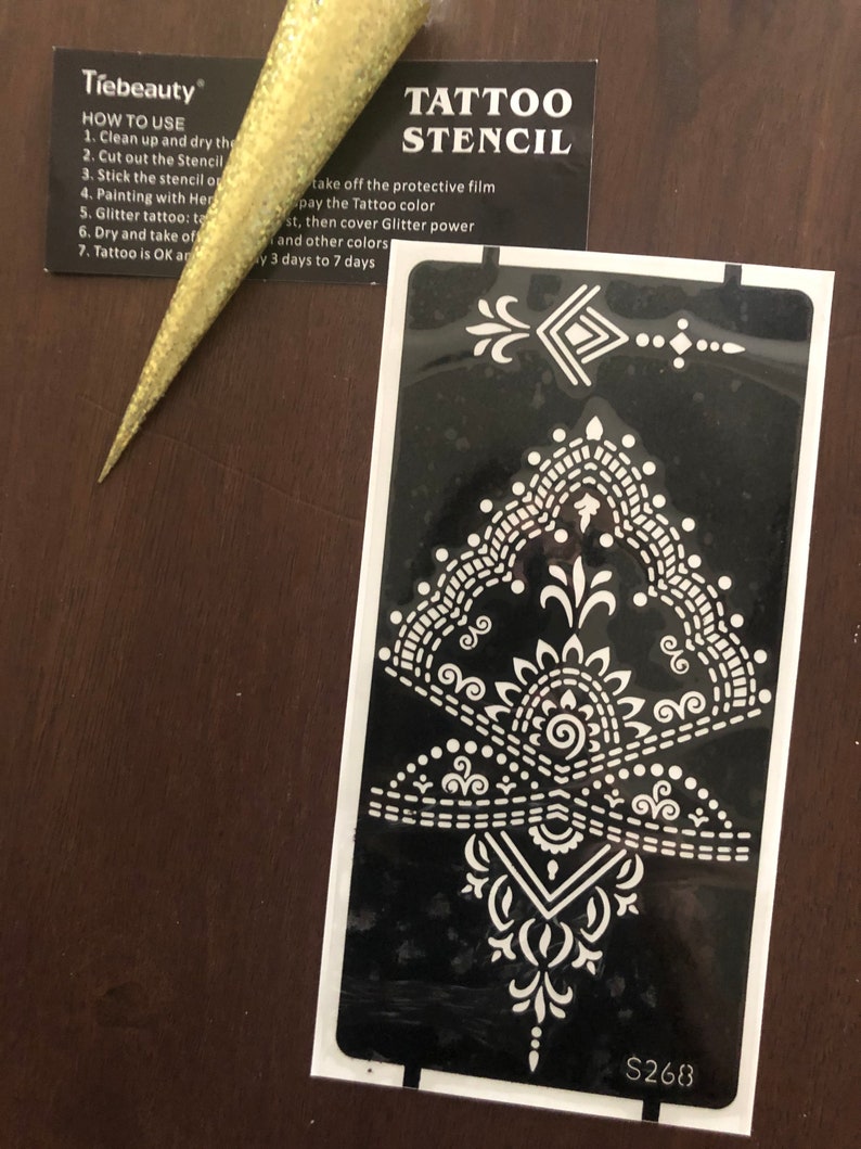Make Your Own Henna Tattoos. Includes Henna Cone and Stencil Etsy