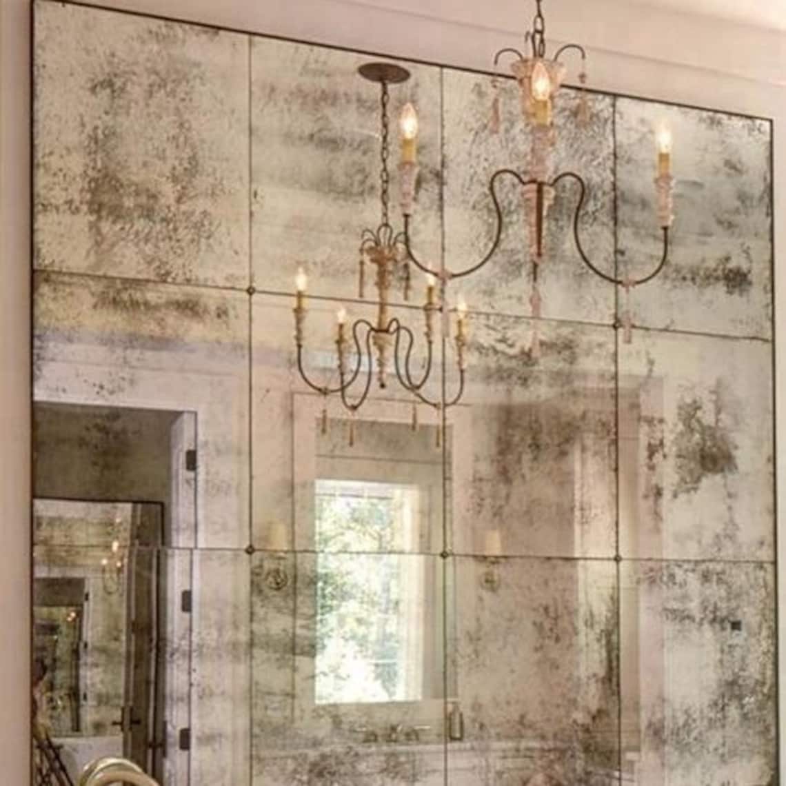 Distressed Foxed Mirror Splash Back Antique Aged Glass Etsy