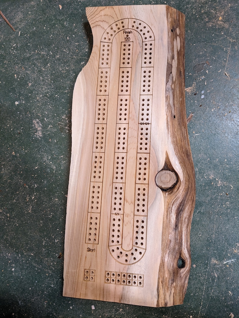 Narrow Cribbage Board, 2 Track With Outline Digital Vcarve .CRV File