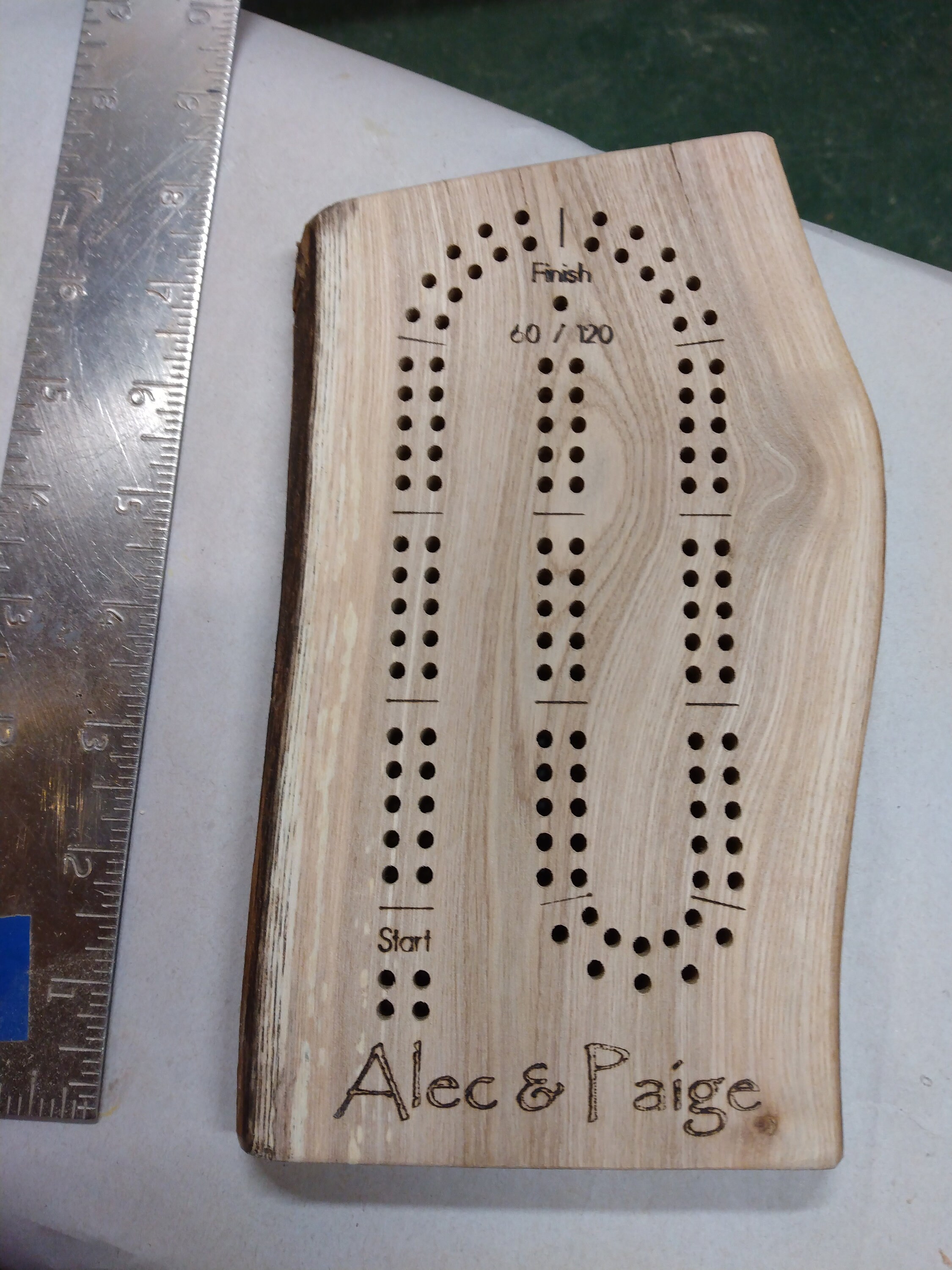 Half Size 2 Track Cribbage Board File CNC Digital File .CRV Vcarve Etsy