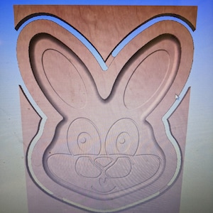 Osterhasentablett - Dateien für CNC-Fräser (crv, ai, svg, dxf, pdf, eps)