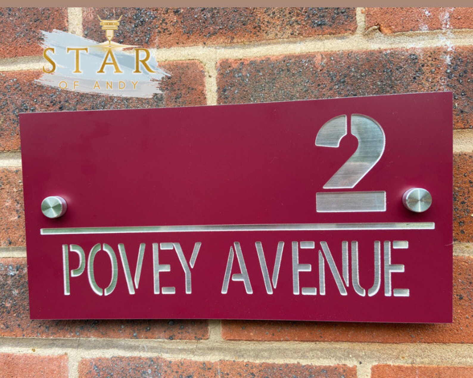 Contemporary House Sign Double Layered Laminate to Create a Etsy