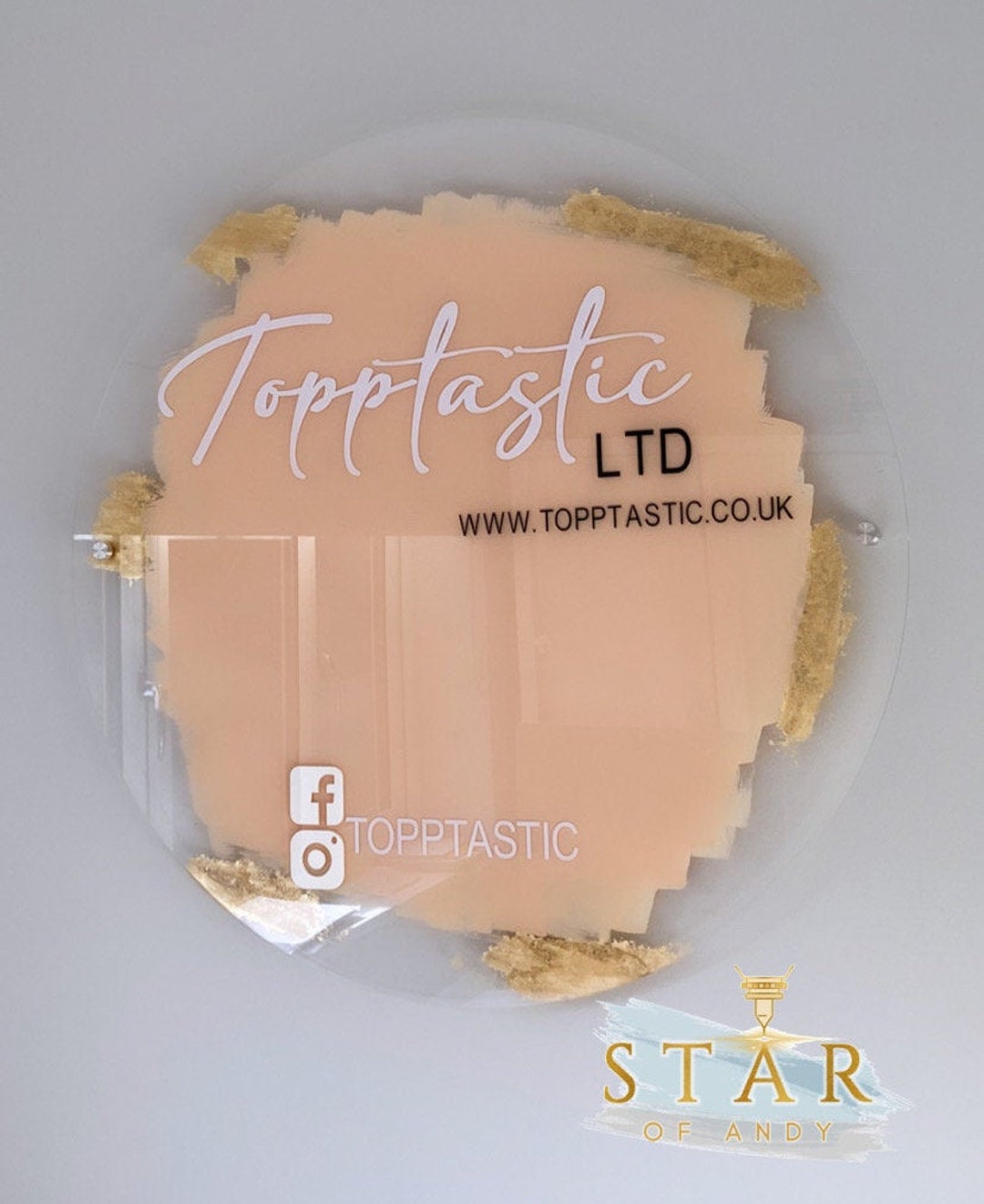 Circle Acrylic Backdrop/ Sign. Fully Personalised With Any Messaging ...