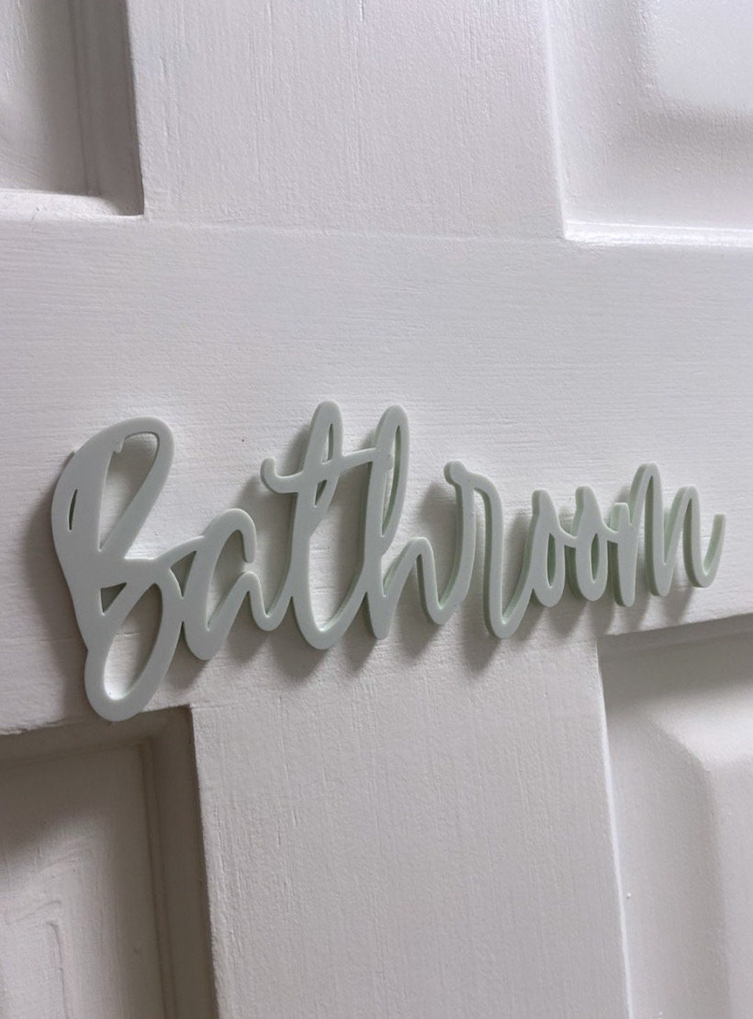 3D Acrylic 'bathroom' Door Sign Etsy UK