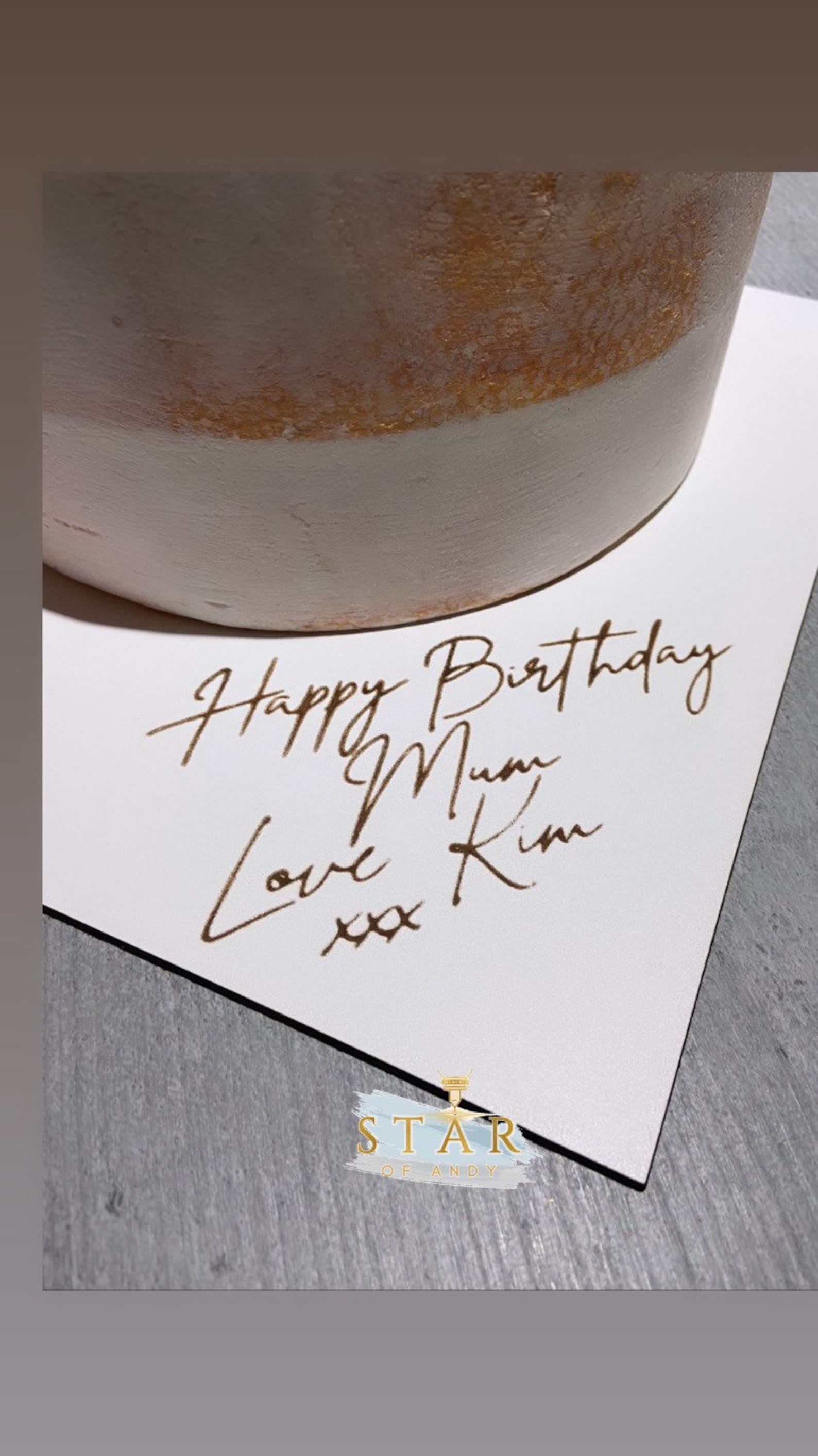 ENGRAVED Message Cake Board Etsy