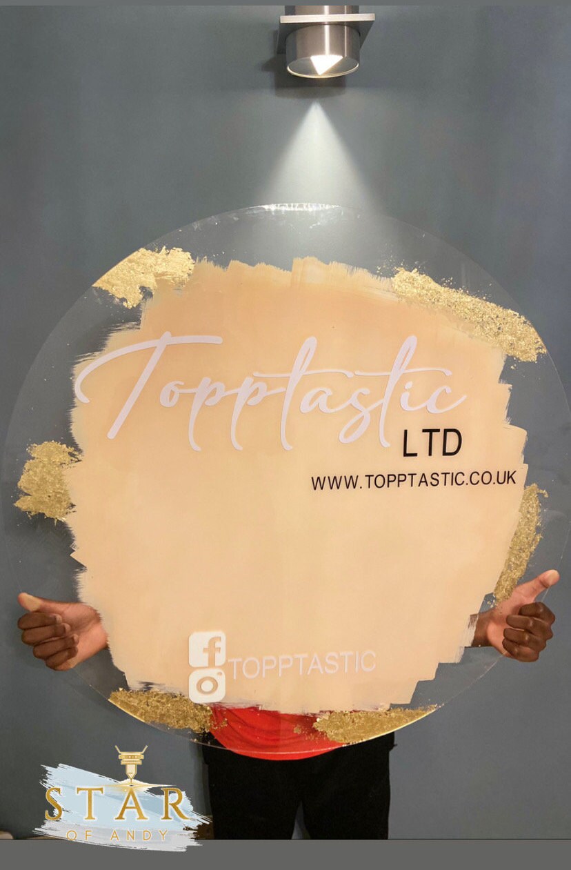 Circle Acrylic Backdrop/ Sign. Fully Personalised With Any Messaging ...