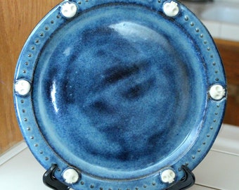Sapphire Skull Handcrafted Serving Plate Tray