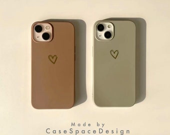 Cute Heart iPhone 14 13 12 11 Pro Max case iPhone 13 12 mini case iPhone XR case iPhone XS Max Case iPhone 7 8 14 Plus iPhone SE Case