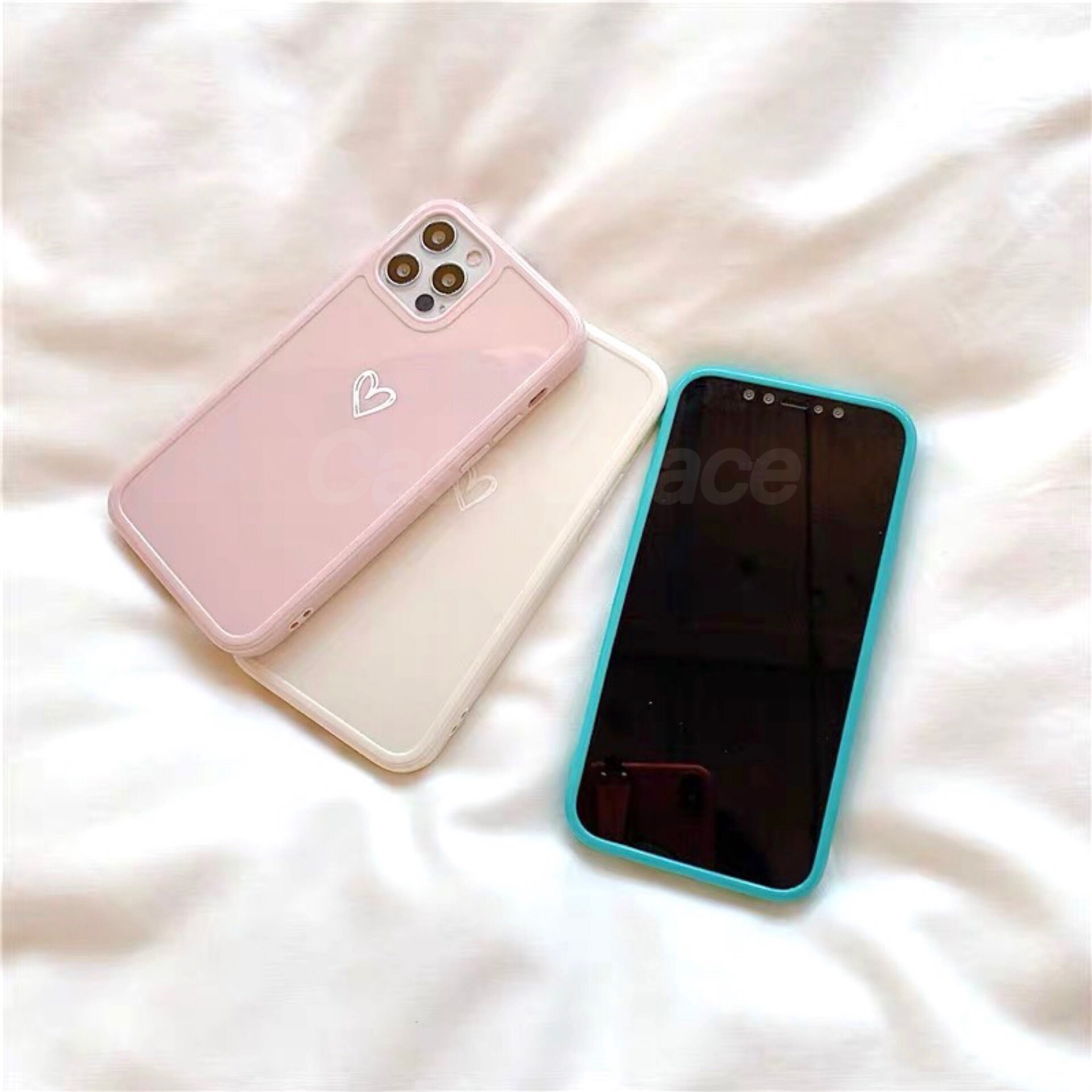 White Heart Iphone 13 12 11 Pro Max Case Iphone 12 Mini Case Etsy UK