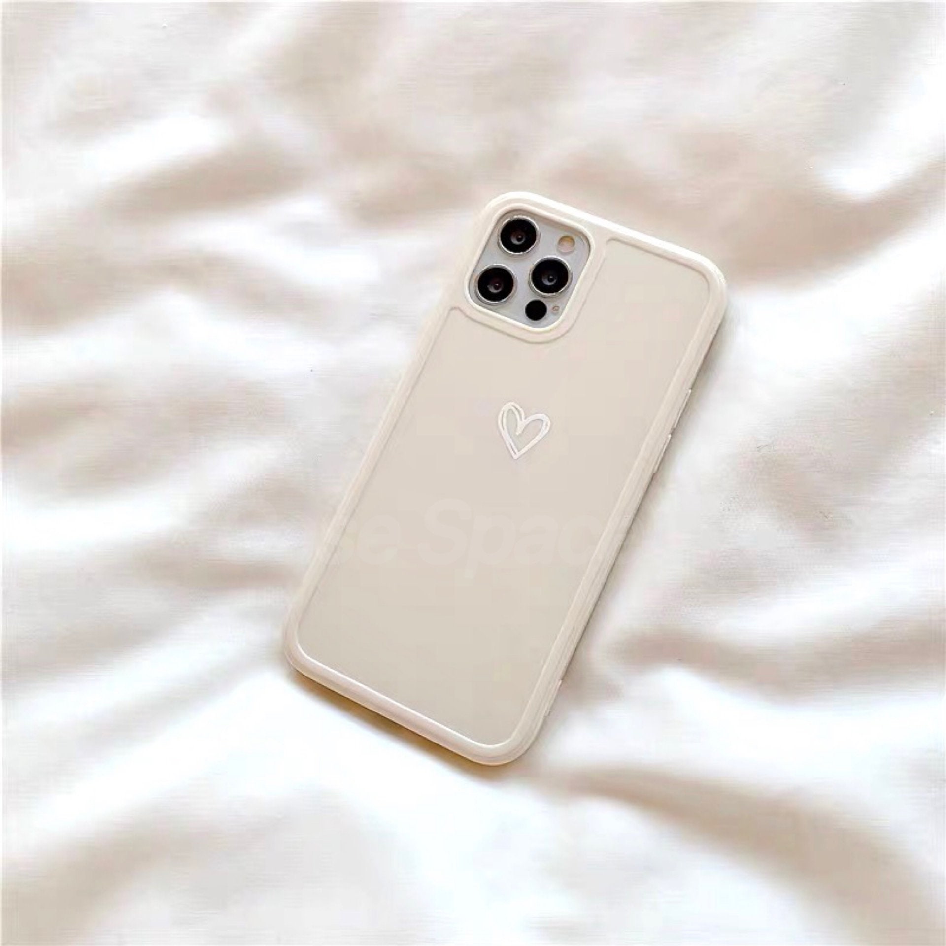 White Heart Iphone 13 12 11 Pro Max Case Iphone 12 Mini Case Etsy UK