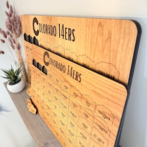 Colorado 14ers Peak Tracker Sign | Wood Hiking Summit Board - Etsy