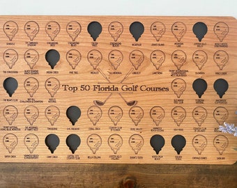 Florida Golf Courses Tracker Board | Golfing Gift