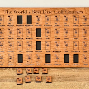 Top 50 World Disc Golf Courses Bucket List Board | Track which iconic disc golf courses you&#39;ve played