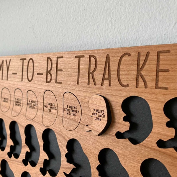 Personalized Pregnancy Tracker Board | Weeks of Gestation Baby Shower Gift | Mother's Day Gift for Expectant Mommy