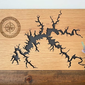 Dale Hollow Lake | Custom Engraved Map | Lake House Gift | Tennessee Gift | Dale Hollow Wooden Map | Christmas Gift | Dale Hollow Reservoir