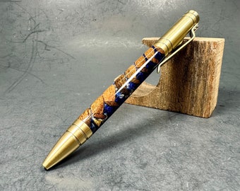 Handmade Wood Pen - USS Des Moines - Teak - Historical - Navy Pen - Ballpoint Pen - Bolt Action - Click Pen - Gifts for Him - Military Gift