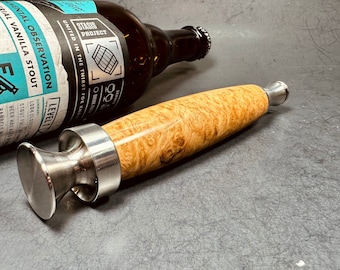Brown Mallee Burl - Handmade Wood Bottle Opener - Can Opener - Bottle Opener - Beer Gifts - Groomsman - Christmas gift - Barware - Wedding