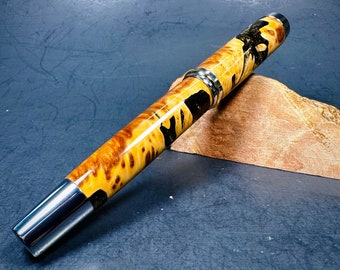 Handmade Pen - Australian Brown Mallee Burl - Resin Pour - Graduation - Gifts for her - Gifts for him - Mothers Day - Fathers Day - Birthday