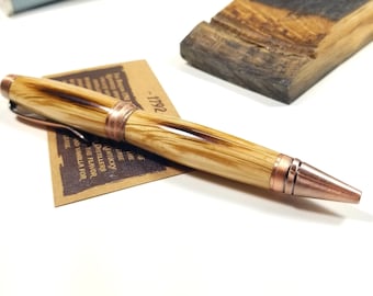 Handmade Wooden Pen - Barton 1792 Barrel Stave - Bourbon Barrel - Cigar Pen - Wood Pen - Ballpoint Pen - Father's Day - Stationery - Bar