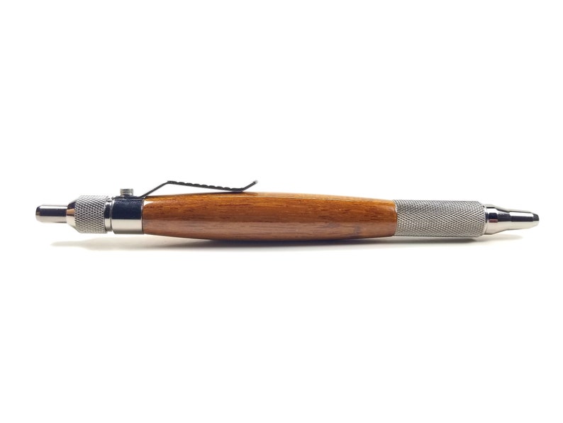 Ink Pen Teak Retirement Gift Historical Handmade Wood Pen Navy Deck Click Pen USS Des Moines Ballpoint Pen Gunmetal