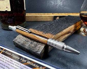 Handmade Wood Pen - Pappy Van Winkle Barrel Stave - Bourbon Barrel - Christmas - Ballpoint - Graduation - Every Day Carry - Father's Day