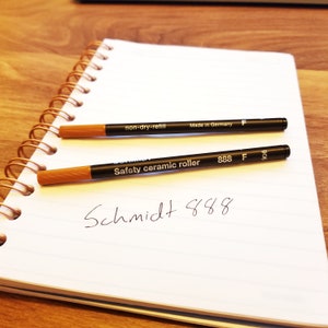 Schmidt 888 - Recambio de Rollerball - Rollerball Universal - Rodillo de Cerámica - Recarga de Tinta - Tinta Azul - Tinta Negra - Punta Fina