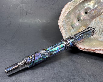 Handmade Pen - Paua Abalone - Swarovski - Rollerball - Custom Pen - Graduation - Fancy Pen - Gifts for her - Father's Day - Mother's Day