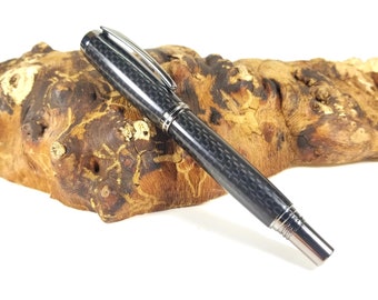 Handmade Pen - Carbon Fiber - Black Titanium - Rollerball - Custom Pen - Gifts for him - Ink Pen - Gifts for her - Graduation - Father's Day