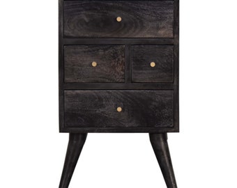 Ash Black Bedside Table | Bedroom Furniture | Home Furnishings | Homewares