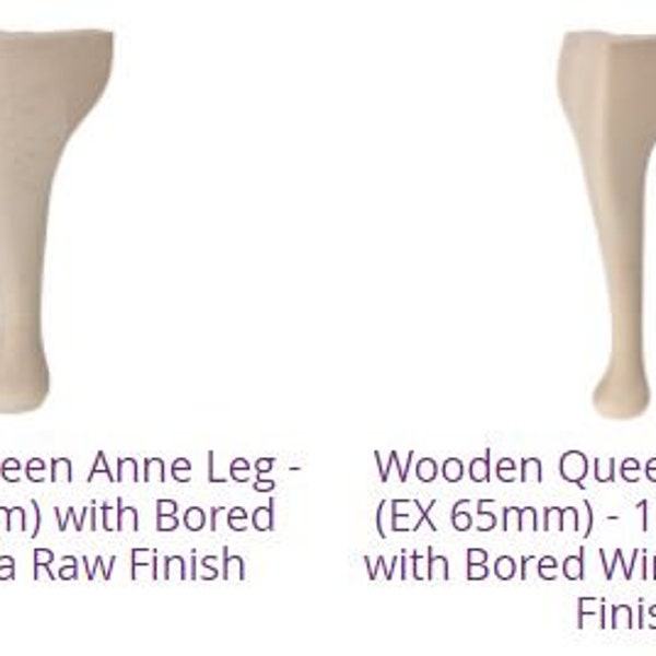 Queen Anne Sofa Leg | Wooden Settee Leg | Chair Legs | Upholstery Furniture Accessories | Homewares