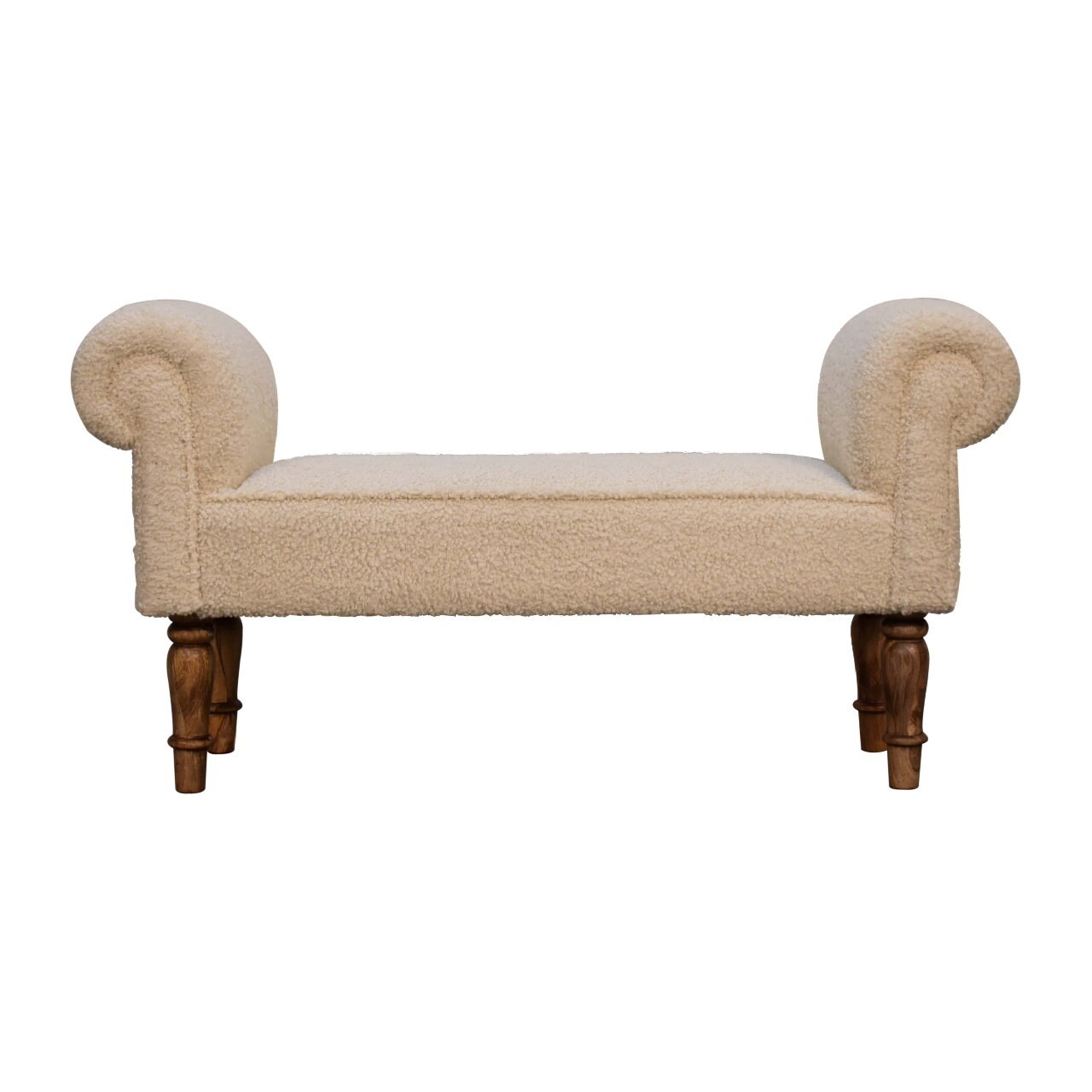 Small upholstered bench with arms deals